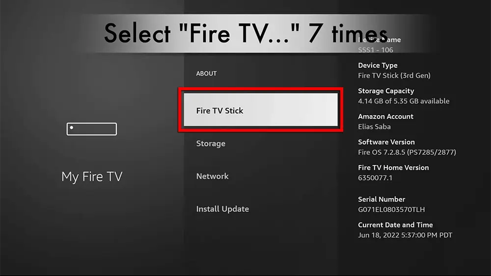 Fire TV Stick 7 times